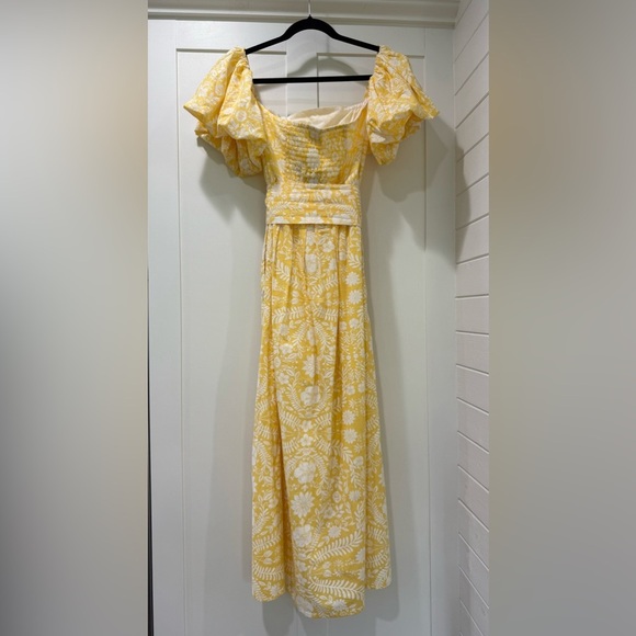 Beyond by Vera Leah Paradiso Yellow Floral Off-Shoulder Dress - Picture 6 of 8